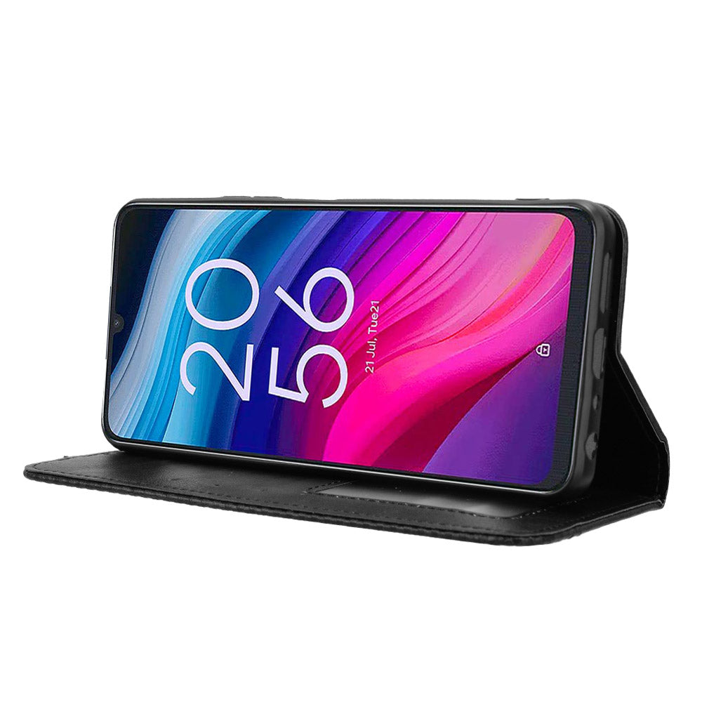 For TCL 50 SE PU Leather Phone Stand Case Retro Texture Stand Magnetic Phone Cover For TCL 50 SE PU Leather Phone Stand Case Retro Texture Stand Magnetic Phone Cover